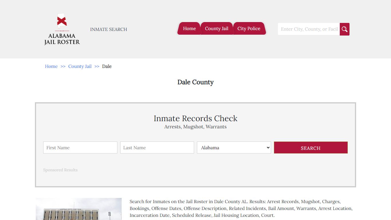 Dale County - Alabama Jail Inmate Search